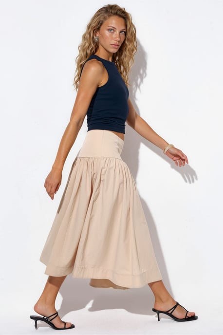 Hoge Taille A-Lijn Midi Rok - Image 2