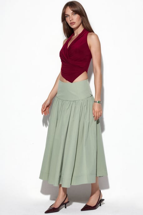 Hoge Taille A-Lijn Midi Rok - Image 2