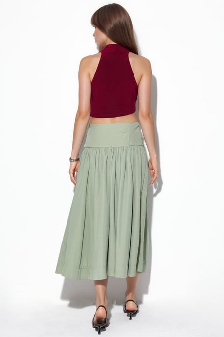 Hoge Taille A-Lijn Midi Rok - Image 3