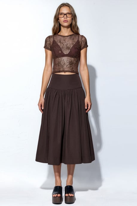 Hoge Taille A-Lijn Midi Rok - Image 5