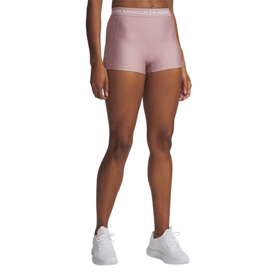 Under Armour Dames Ribbel Compressie Shorts (Roze) - Image 1