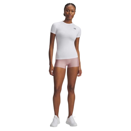 Under Armour Dames Ribbel Compressie Shorts (Roze) - Image 3