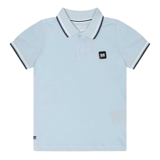 Weekend Offender Kinder Amorite Tipped Katoenen Polo Shirt (Cloud) - Image 1