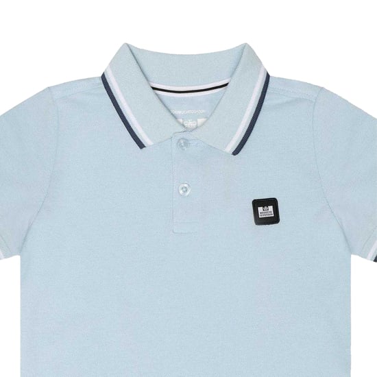 Weekend Offender Kinder Amorite Tipped Katoenen Polo Shirt (Cloud) - Image 3