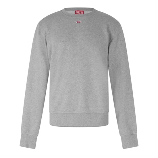 Diesel Heren S-Ginn-D Felpa Geborduurd Logo Sweatshirt (Grijs Melange) - Image 1