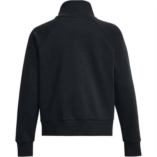 Under Armour Dames Rival Half Zip Sweatshirt (Zwart) - Image 3