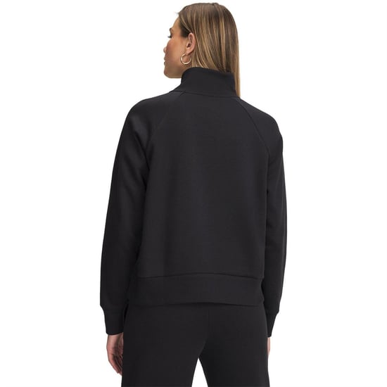 Under Armour Dames Rival Half Zip Sweatshirt (Zwart) - Image 5