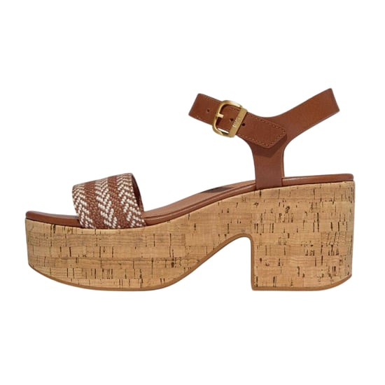 FitFlop Dames Leren Platform Sandalen (Tan) - Image 2