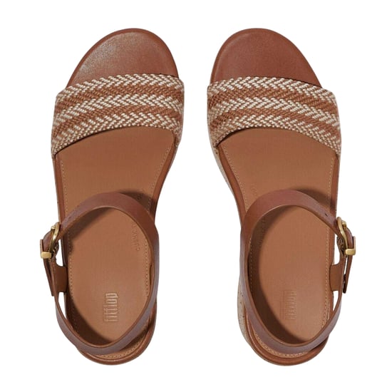 FitFlop Dames Leren Platform Sandalen (Tan) - Image 3