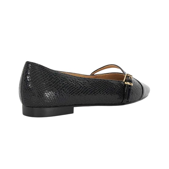 Dune London Dames Lo Hibiski Slangenpatroon Flat Mary Janes (Zwart) - Image 2