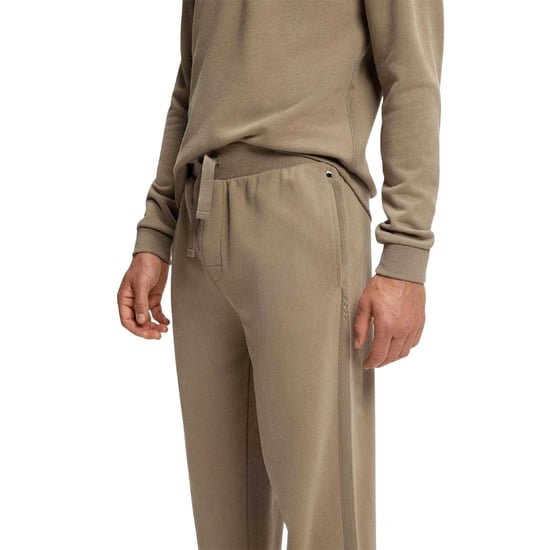 Boss Trainingsbroek voor heren van French Terry met geborduurd logo (Bruin) - Image 3
