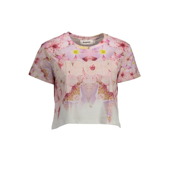 Desigual Rosa Katoenen Dames T-Shirt - Image 1