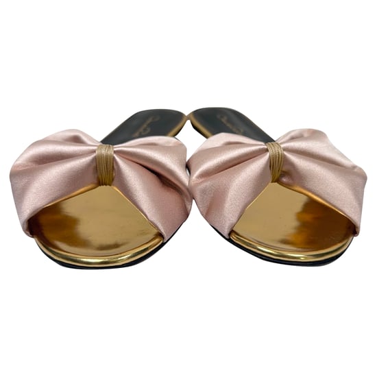 Oscar De La Renta teenslippers met strik in roze satijn - Image 2