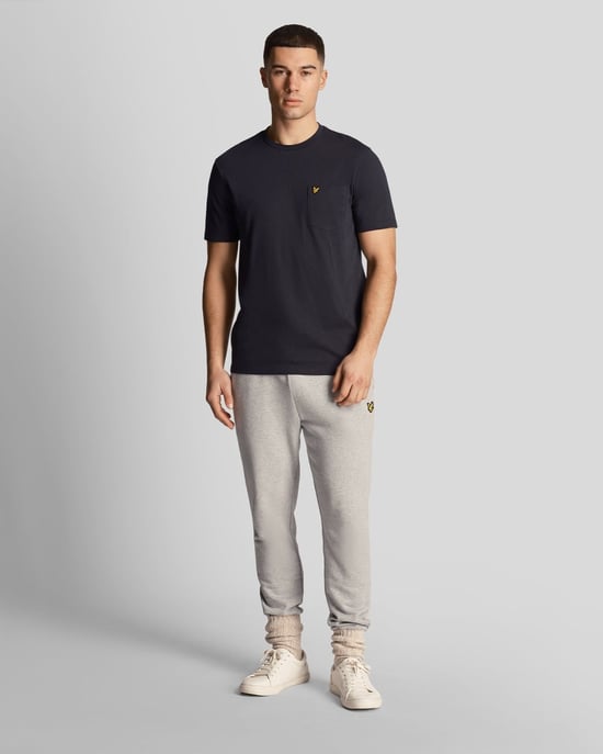 Lyle Scott zak op de borst Donker marineblauw T-shirt - Image 3