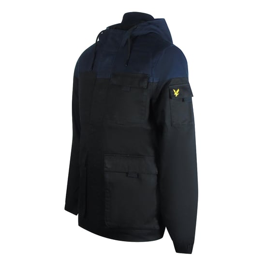 Lyle & Scott gitzwart jack met contrasterend juk - Image 3