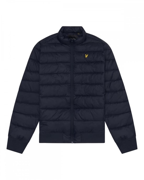 Donker marineblauw gewatteerd jack met trechterhals van Lyle & Scott - Image 5