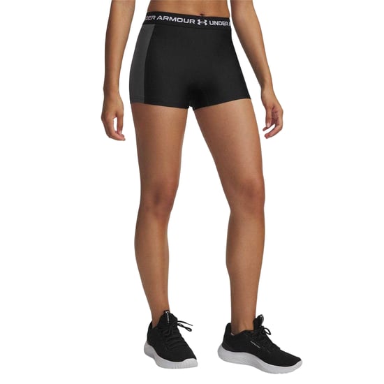 Under Armour Dames Geribbelde Compressie Shorts (Zwart) - Image 1