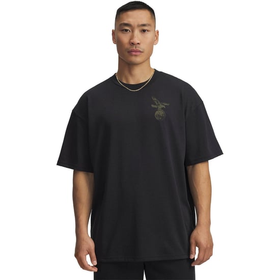 Under Armour Heren-T-shirt met 'Project Rock'-print (Zwart) - Image 1