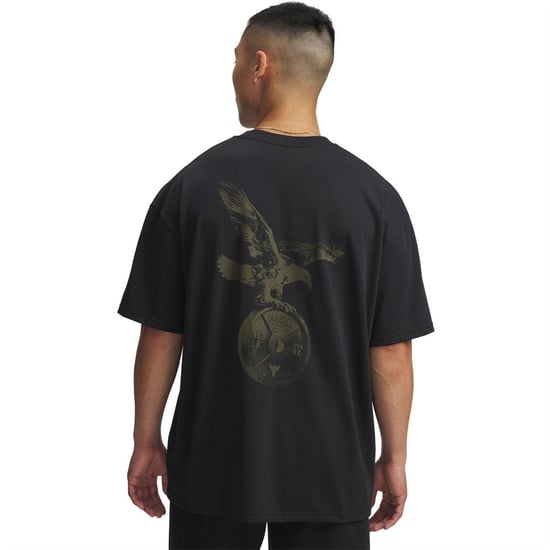 Under Armour Heren-T-shirt met 'Project Rock'-print (Zwart) - Image 2