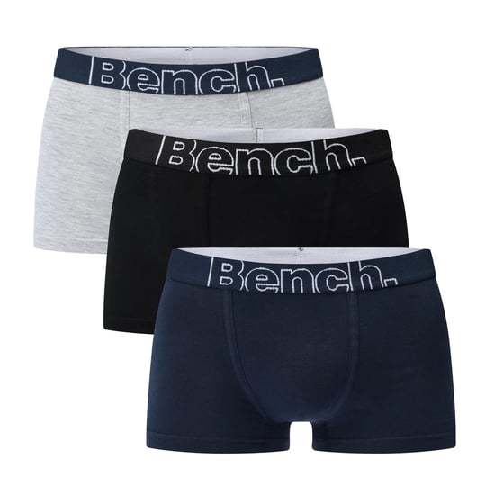 Bench Boys Lasek Logo Boxershort (Verpakking van 3) (Zwart/Marineblauw/Grijs) - Image 1