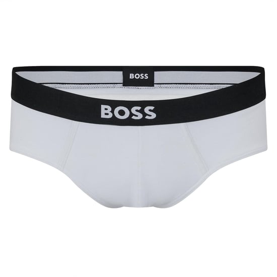 Boss Katoenen herenslip met logo (set van 3) (Wit) - Image 1