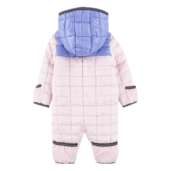Nike Baby-sneeuwpak met capuchon, lange mouwen en geruit patroon (Roze schuim) - Image 2