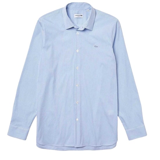 Lacoste Heren Gestreepte Slim Fit Overhemd (Lichtblauw) - Image 1