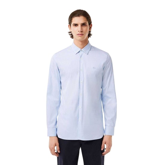 Lacoste Heren Gestreepte Slim Fit Overhemd (Lichtblauw) - Image 4