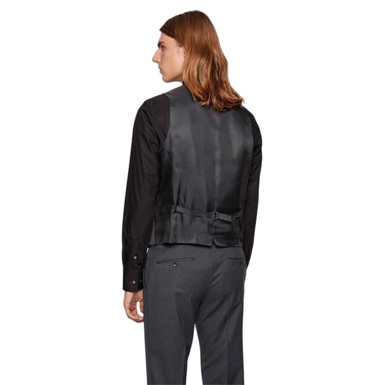 Boss Heren Wilson Virgin Wool Gilet (Donkergrijs) - Image 2