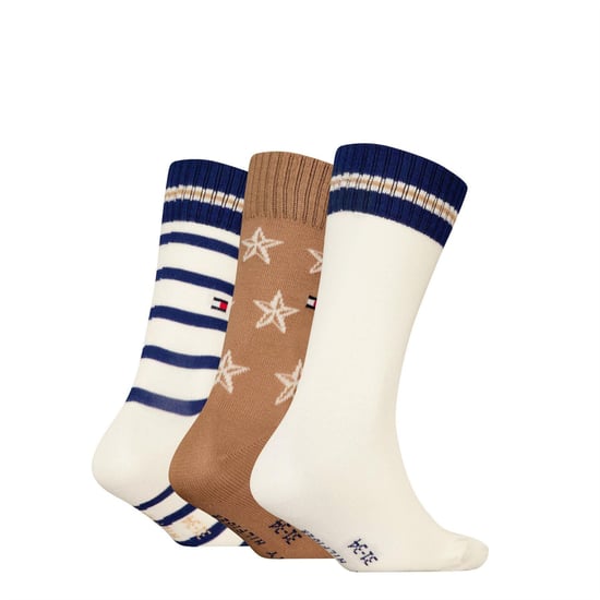 Tommy Hilfiger Kinderen Geribbelde Crew Sokken (Verpakking van 3) (khaki) - Image 2