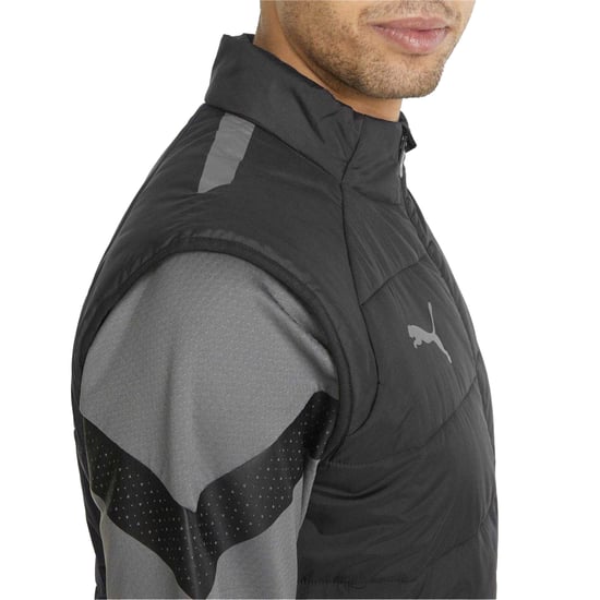 Puma Heren TeamLIGA Gequilt Mouwloos Gilet (Zwart) - Image 3