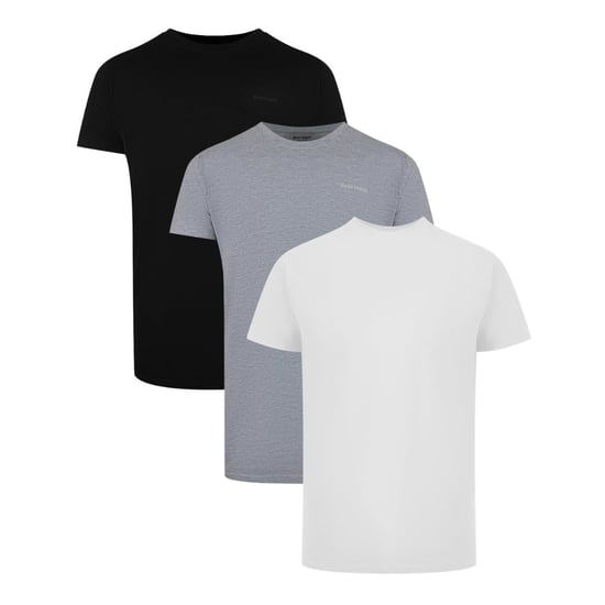 Palm Angels Tri-Pack Tonale Klassieke Logo Zwarte, Witte en Grijze T-Shirts - Image 1