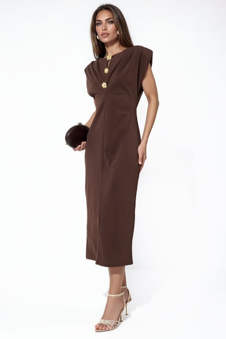 Slim Fit Midi-jurk met Accessoire Detail - Image 2