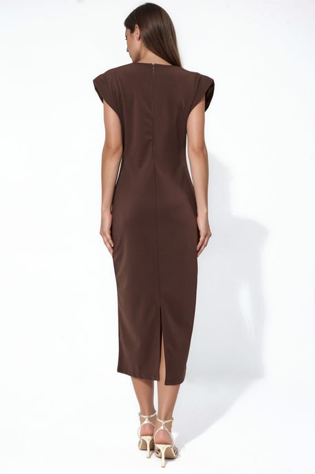 Slim Fit Midi-jurk met Accessoire Detail - Image 3