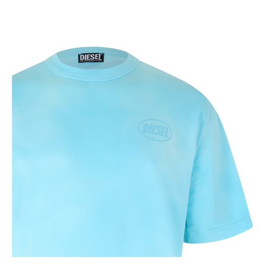 Diesel Heren Logo gewassen T-shirt (Blauw) - Image 3