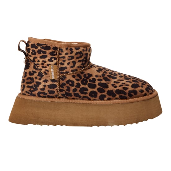Steve Madden Dames Campfire Luipaardprint Enkellaarsjes (Bruin/Zwart) - Image 1
