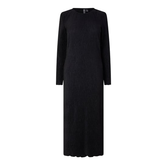 Pieces Dames Crew Neck Lange Mouwen Maxi Jurk (Zwart) - Image 1