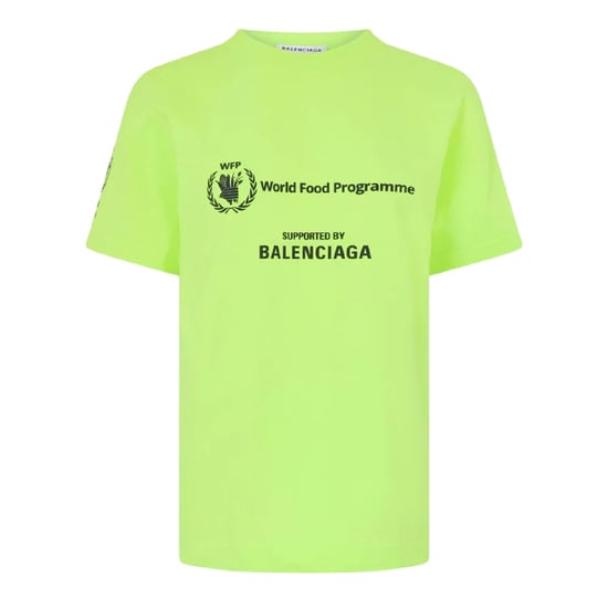 Balenciaga T-shirt voor dames van het Wereldvoedselprogramma (Geel/zwart) - Image 1