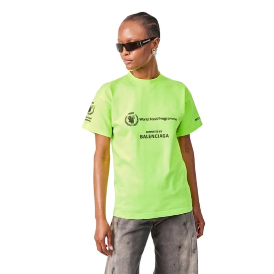 Balenciaga T-shirt voor dames van het Wereldvoedselprogramma (Geel/zwart) - Image 3