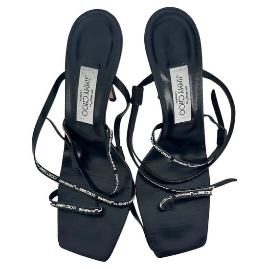 Jimmy Choo x Off-White Jane 100 Stiletto in Zwart Leer - Image 4