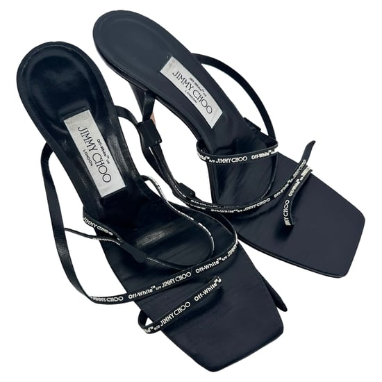 Jimmy Choo x Off-White Jane 100 Stiletto in Zwart Leer - Image 5