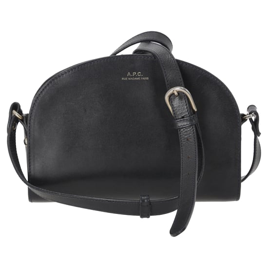 A.P.C Demi Lune Schoudertas in Donkerblauw Leer - Image 1