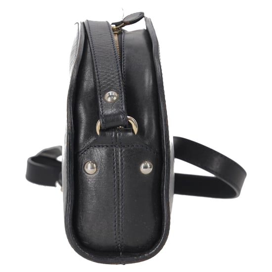 A.P.C Demi Lune Schoudertas in Donkerblauw Leer - Image 4