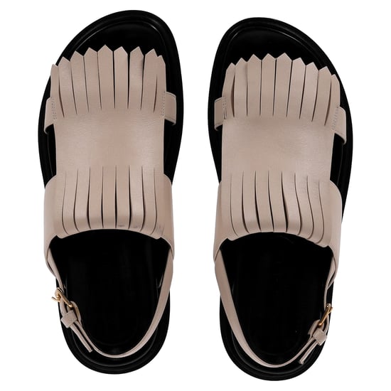 Marni Fussbett Fringed Sandalen van Ivoor Leer - Image 5