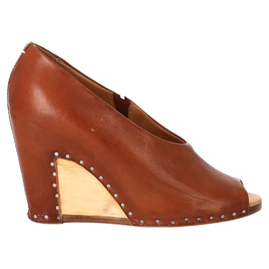 Maison Margiela Geopende Teenzool Piped Wedge in Tan Leer - Image 2