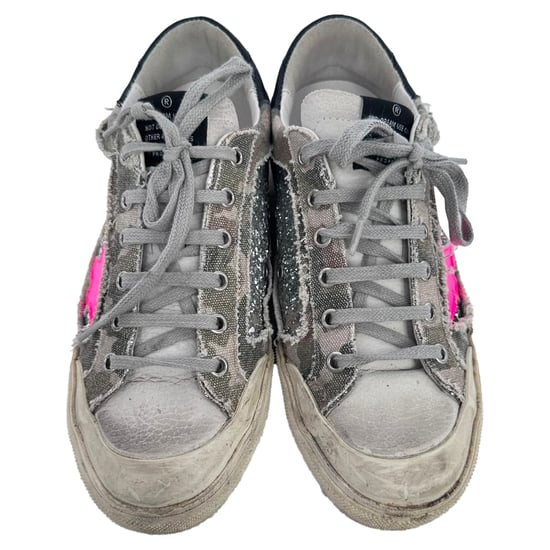 Golden Goose Super-Star Glittern Sneakers in Multicolor Katoen - Image 3