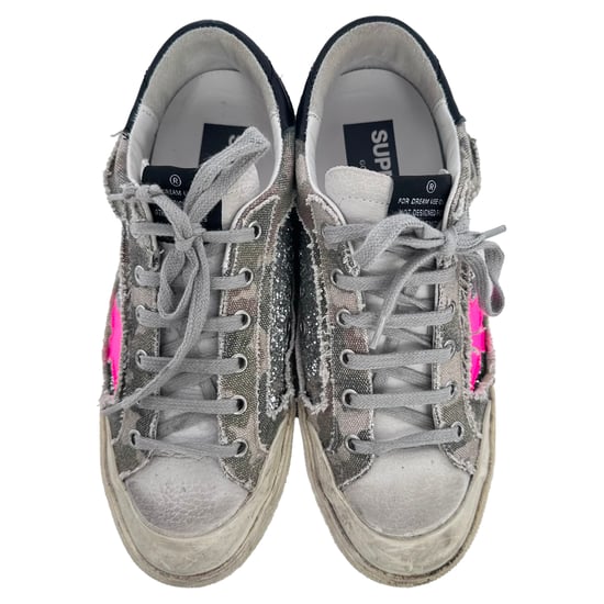 Golden Goose Super-Star Glittern Sneakers in Multicolor Katoen - Image 4