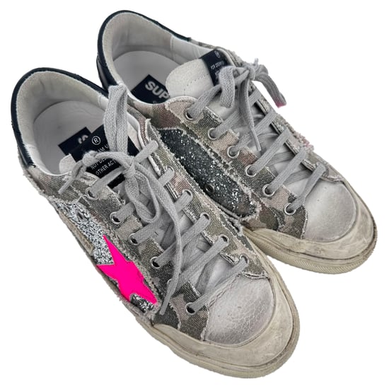 Golden Goose Super-Star Glittern Sneakers in Multicolor Katoen - Image 5