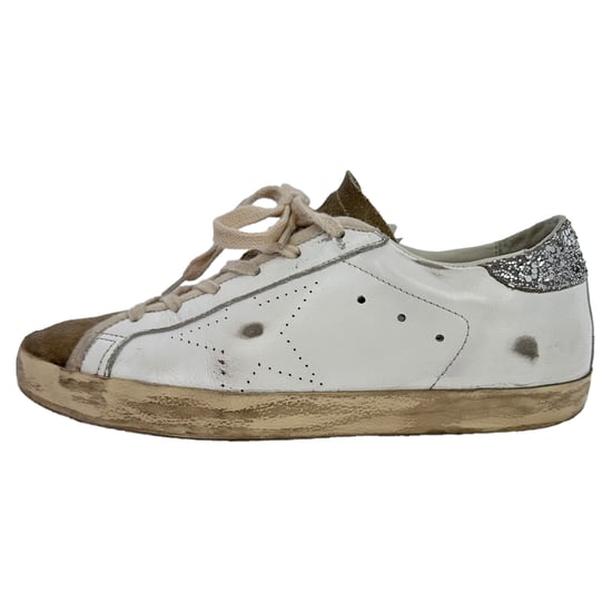 Golden Goose Super-Star Sneakers in Wit Leer en Suède - Image 2