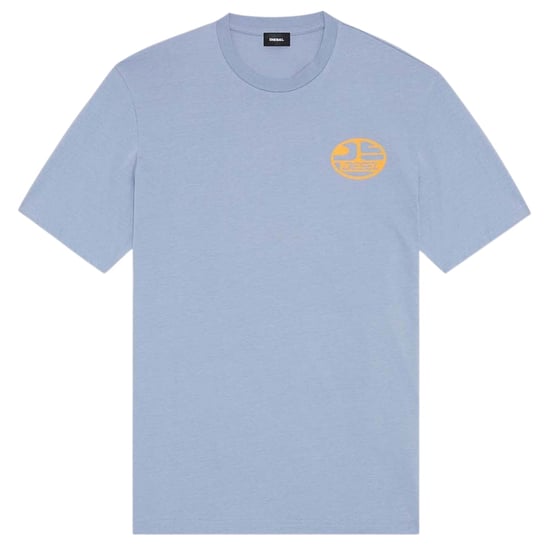 Diesel Ovaal DS-logo Stonewash blauw T-shirt - Image 1